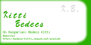 kitti bedecs business card